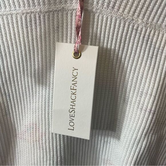 Love Shack Fancy Ciel Cropped Hoodie Aqua Reflections Butterfly Size Small NWT - Picture 15 of 15